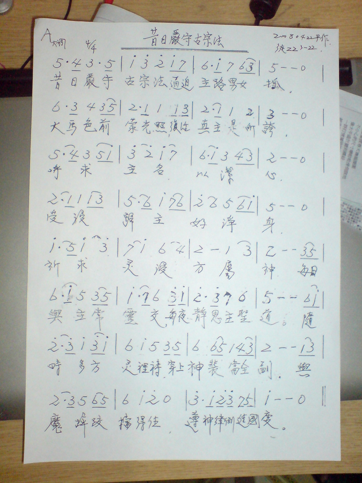 XRYSGZF 昔日嚴守古宗法 20080422早 （徒 22:3-22）